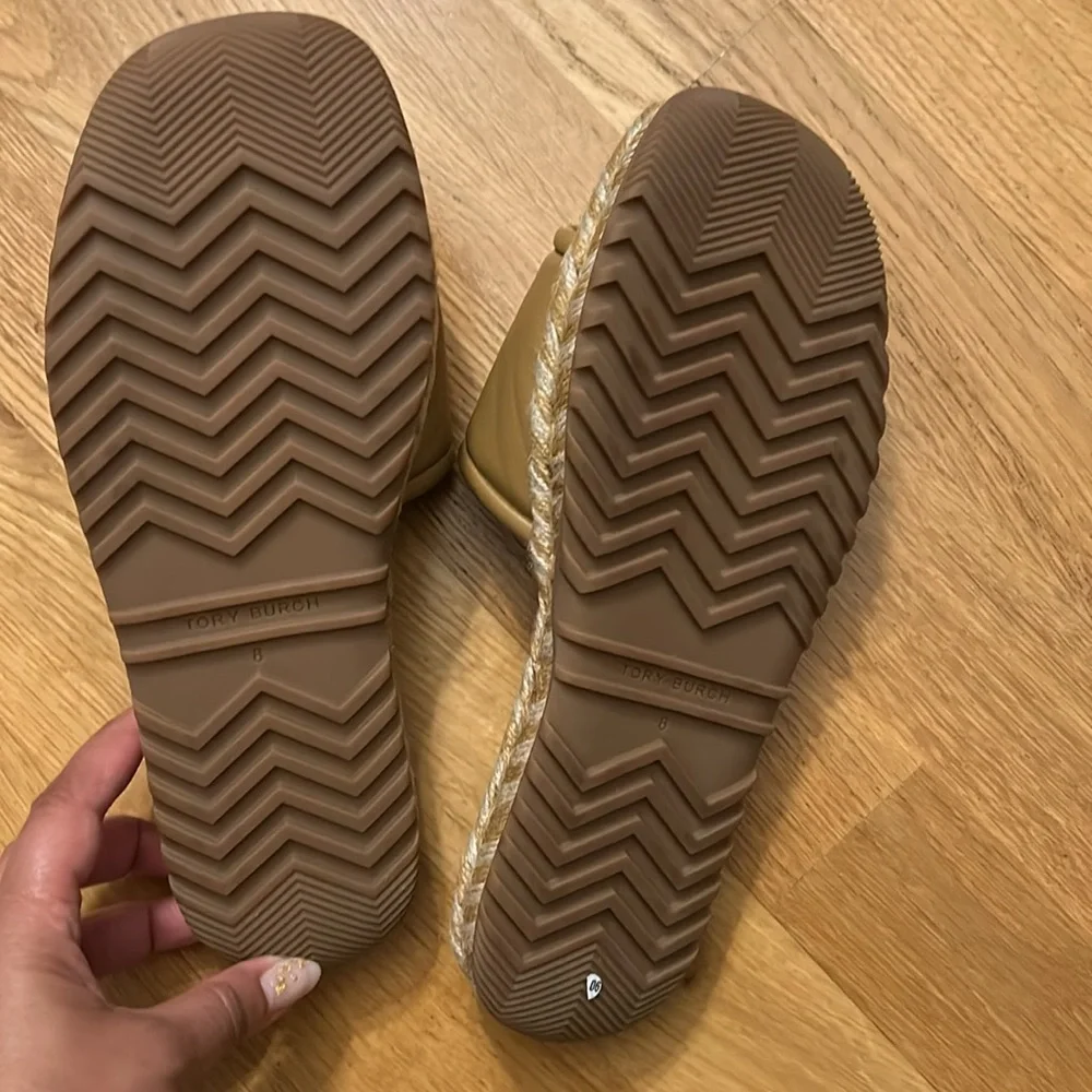 New Tory Burch Espadrille Slides North Nappa
